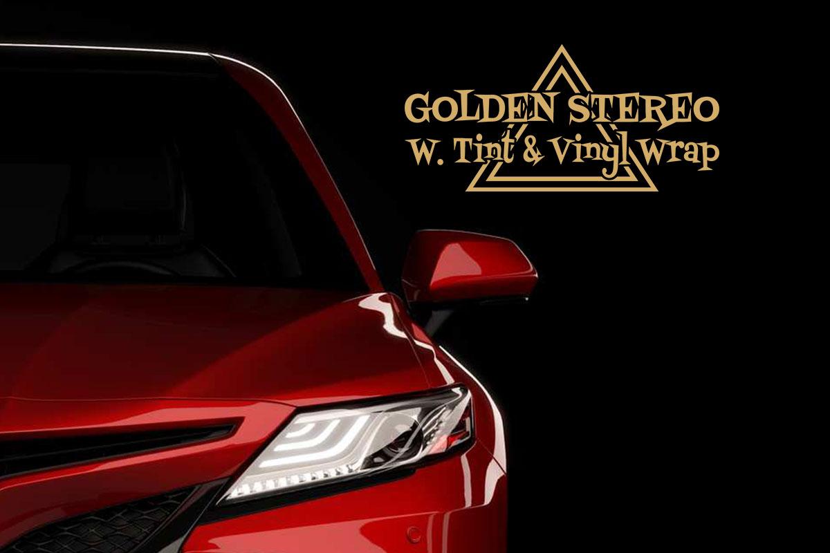 Golden Stereo Window Tint