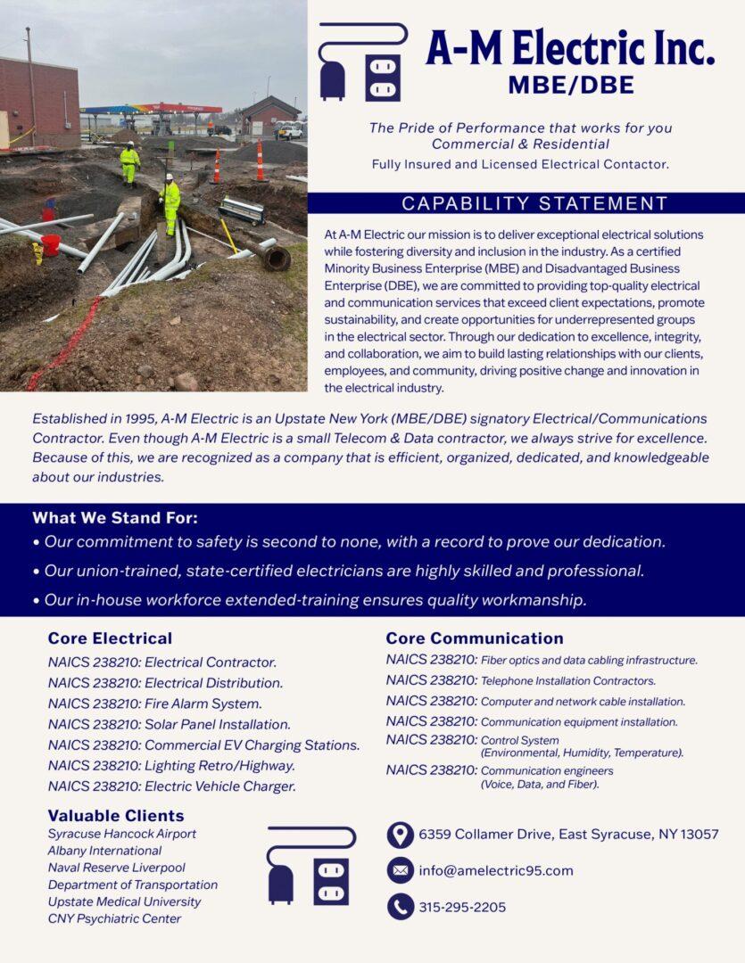 A-M Electric, Inc. MBE/DBE