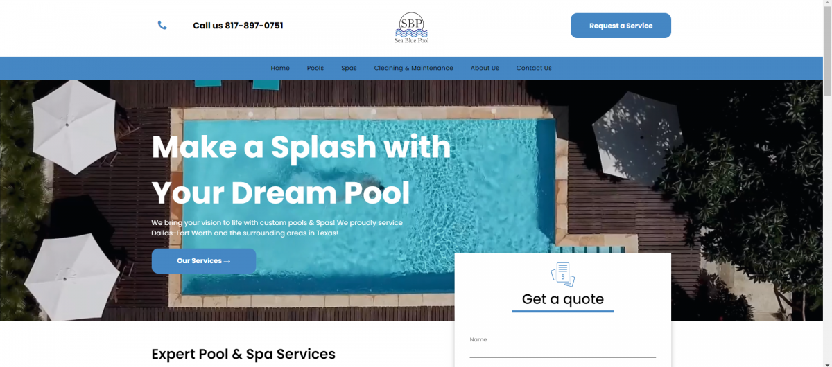 SEA BLUE POOL AND SPA SERVICES, LLC